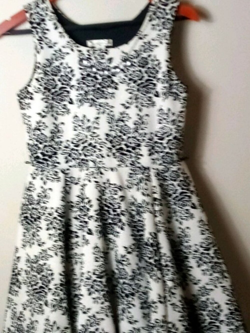 Knitworks 16 Retro Black White Party Mini Dress Big Girls
